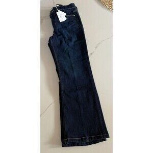 NWT SPANX Lycra FitSense Kick Flare Jeans - Size 10 Hayward Wash cropped